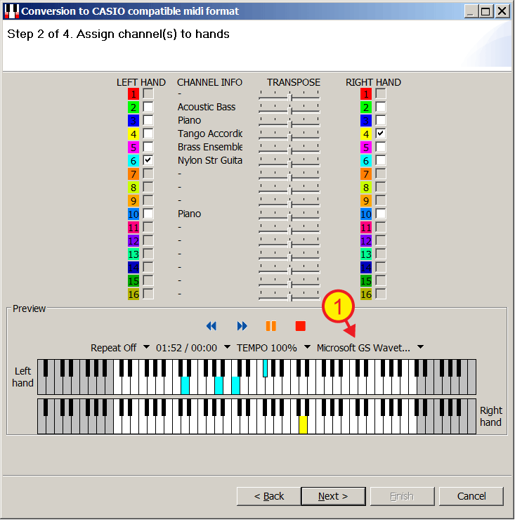 Main MIDI playback device